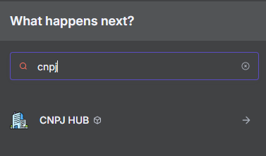 Buscando o nó CNPJ HUB no N8N
