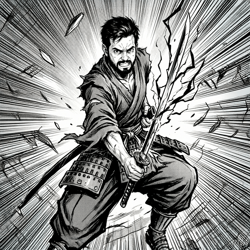 Resultado do prompt Mangá gerado com Nano Banana - Imagem criado usando IA generativa